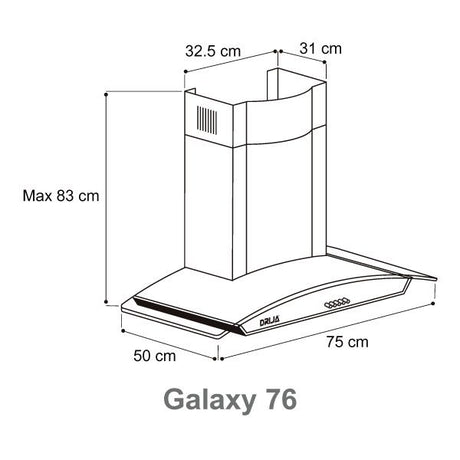 Campana Galaxy 76cm acero Drija