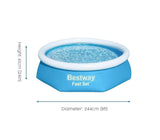 Piscina inflable redonda Fast set 2.44 M x 61 cm Bestway