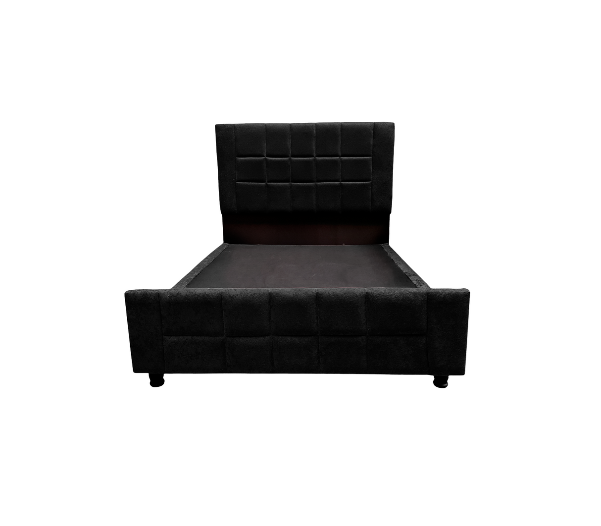 Box Spring Cuadro Matrimonial con Copete Tela Gamuzada Driha
