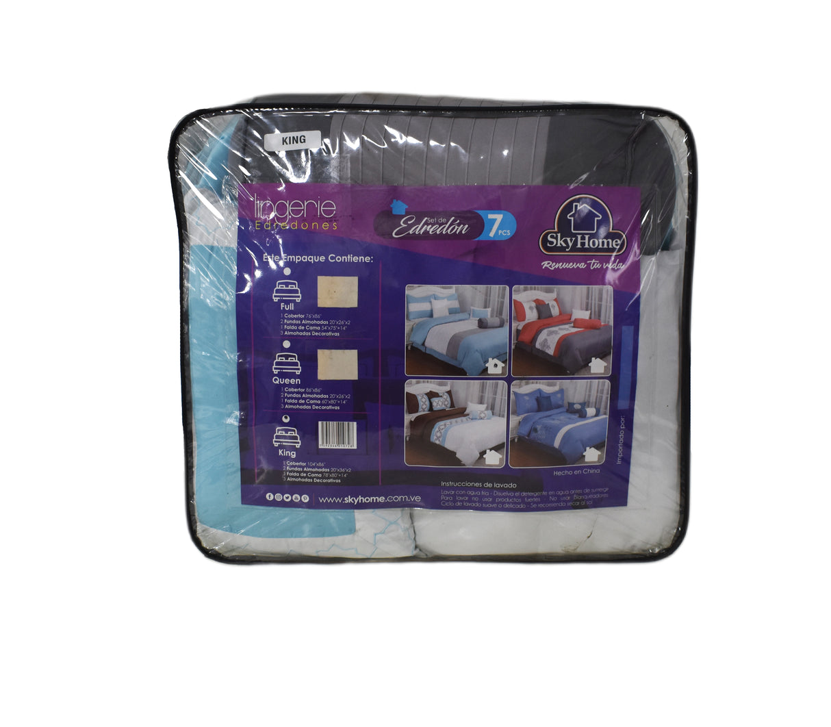 Set de edredón 7 Piezas microfibra Sky Home