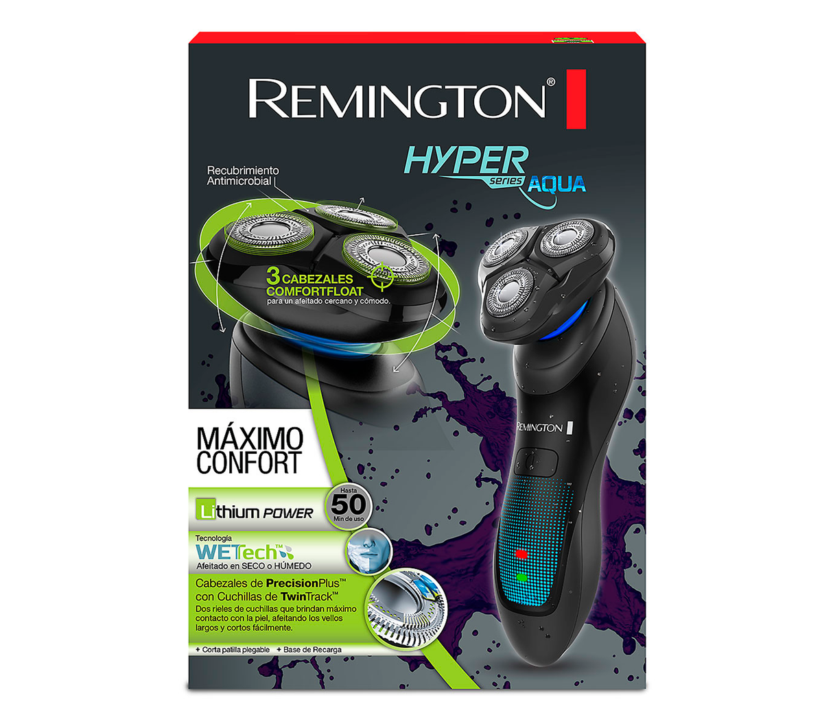 Afeitadora rotativa Hyperflex Aqua Remington