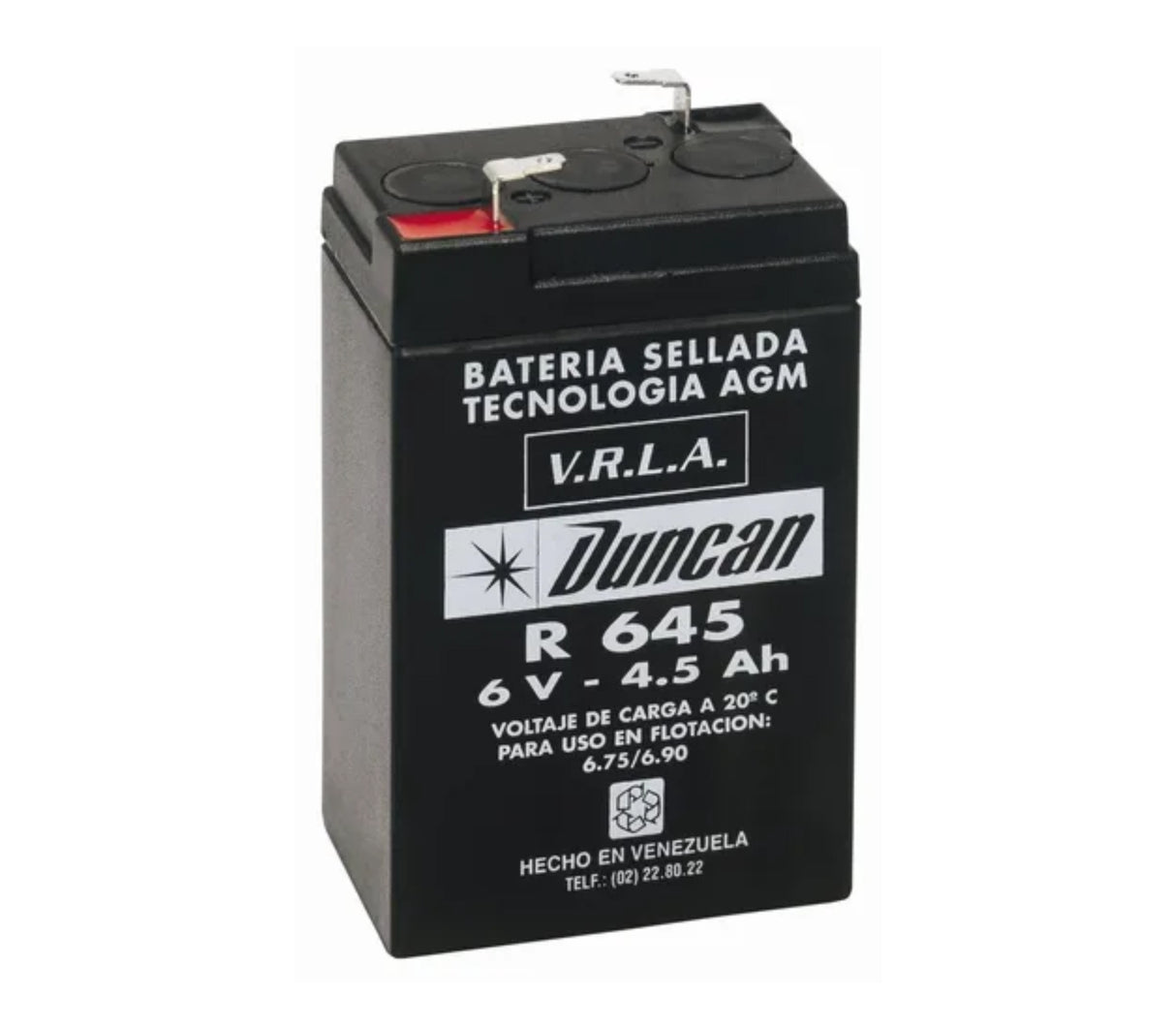 Batería AGM Gel R-645 Duncan