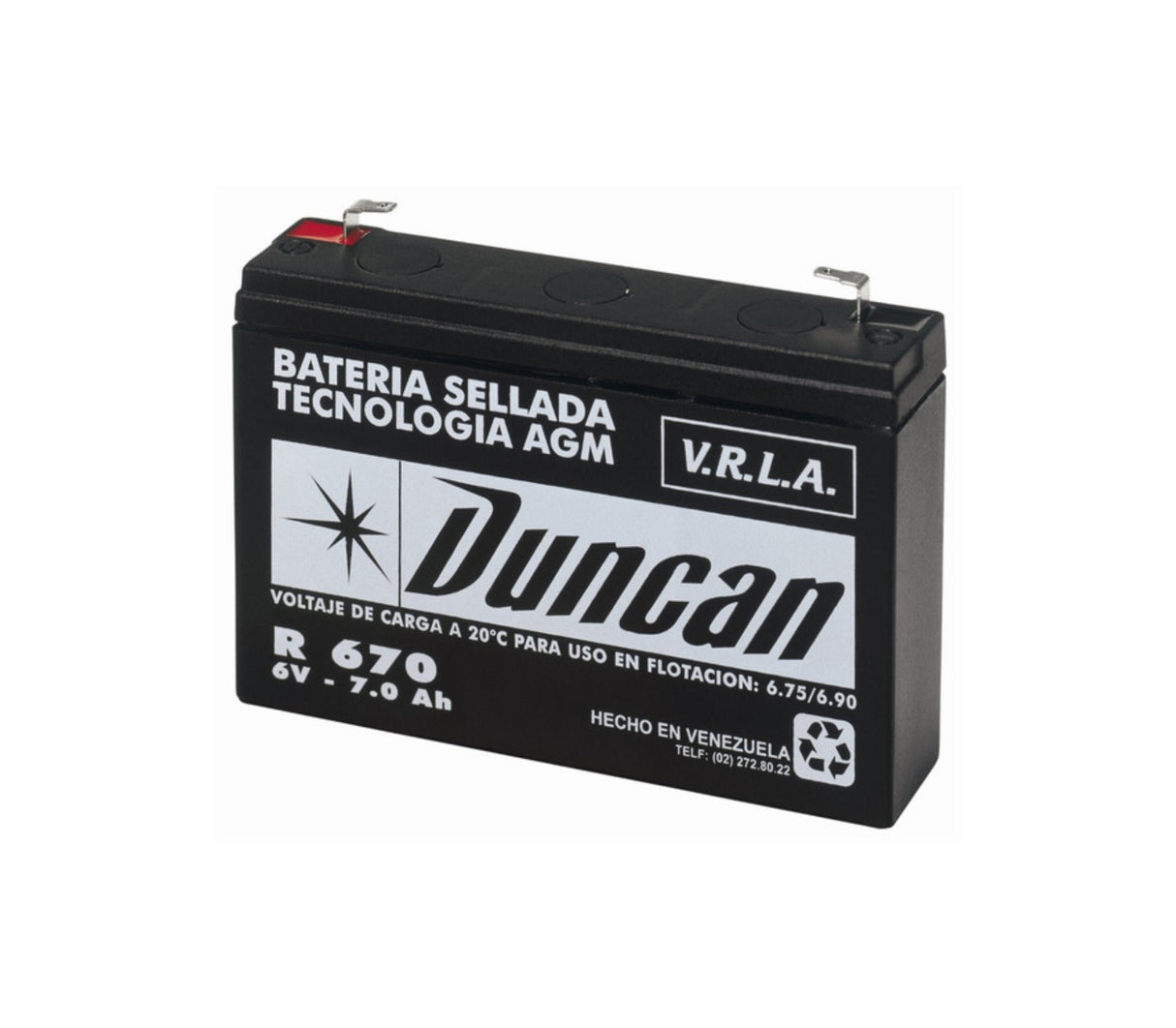 Batería AGM gel R-670 Duncan –