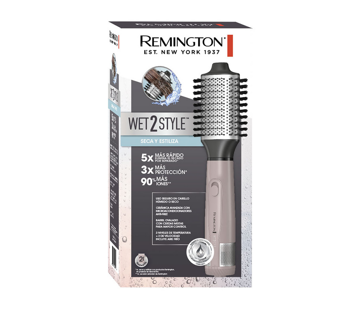 Cepillo secador de aire WET2STYLE Remington