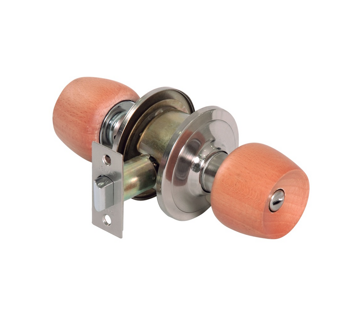 Cerradura con pomo de acero inoxidable y de madera para baño Run