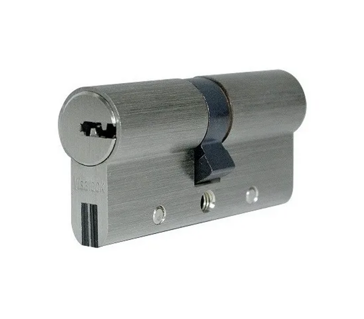 Cilindro perfil doble C 60mm plateado caja Visalock
