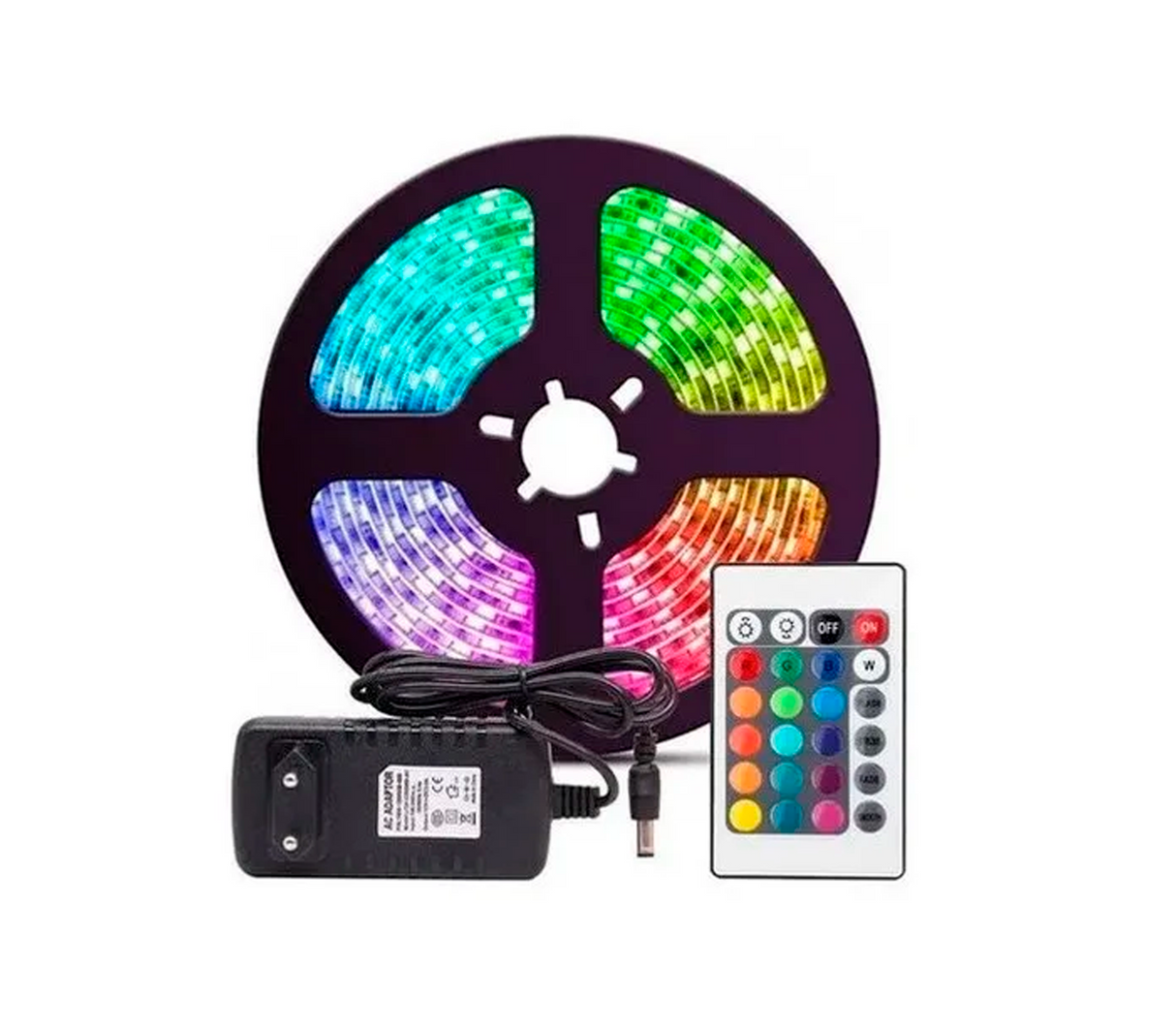 Cinta led con adhesivo 5 mt 8 w/ mt rgb Lumistar