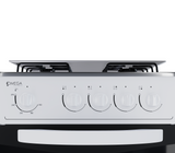Cocina a gas 4 hornillas con tapa de vidrio blanco Omega Electronics