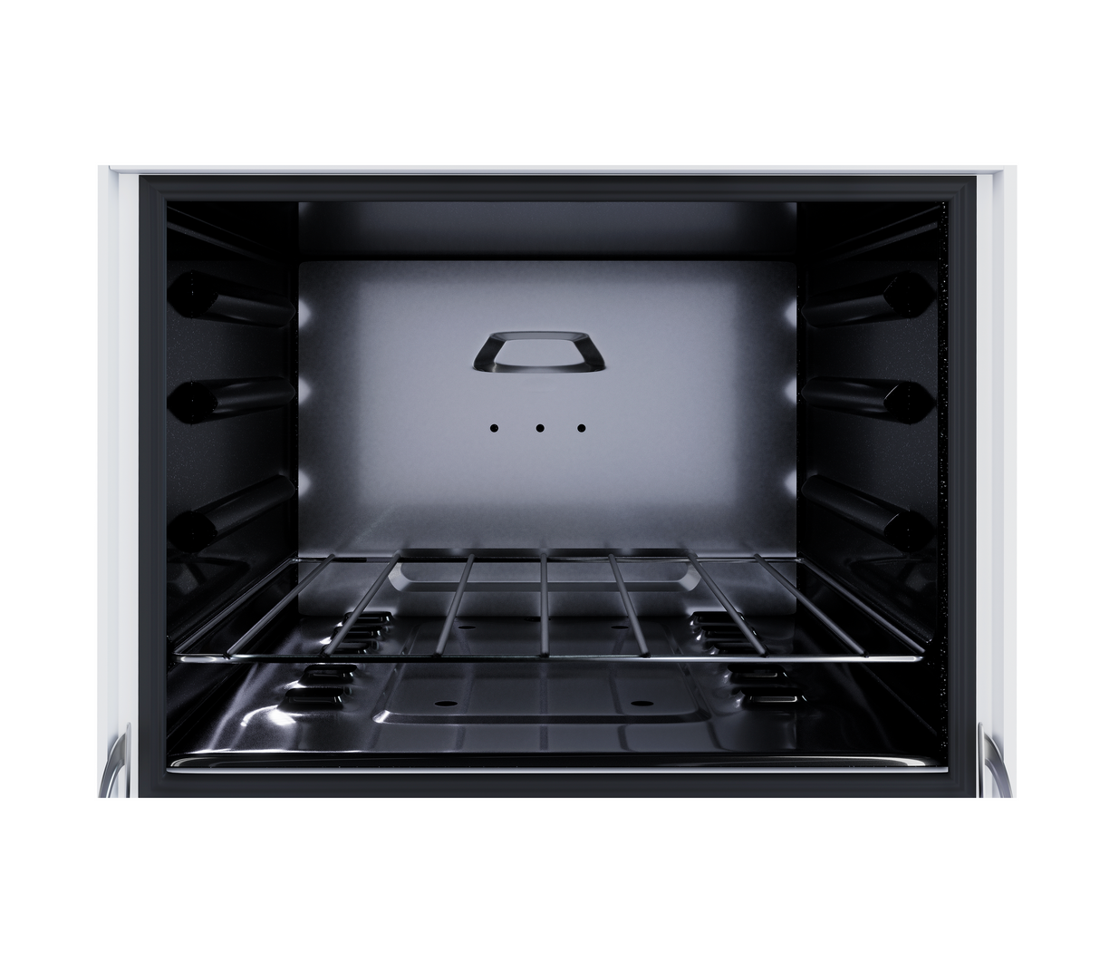 Cocina a gas 4 hornillas con tapa de vidrio blanco Omega Electronics