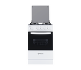 Cocina a gas 4 hornillas con tapa de vidrio blanco Omega Electronics