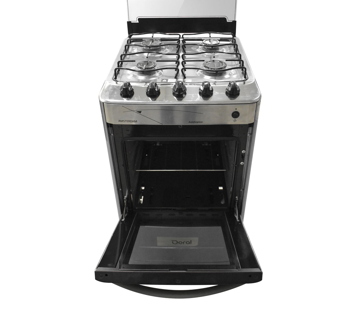 Cocina a gas 4 hornillas gris Doral