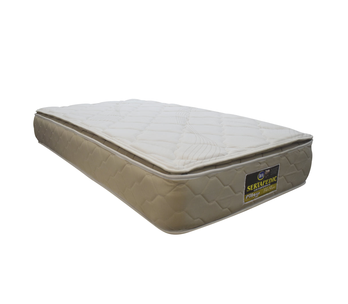 Colchón Individual (100cm X 190cm) 1 Pillow Ortopédico Sertapedic Pokect y Encapsulado Serta