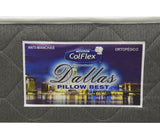 Colchón Individual (100cm X 190cm) Dallas Pillow Ortopedico Encapsulado Colflex