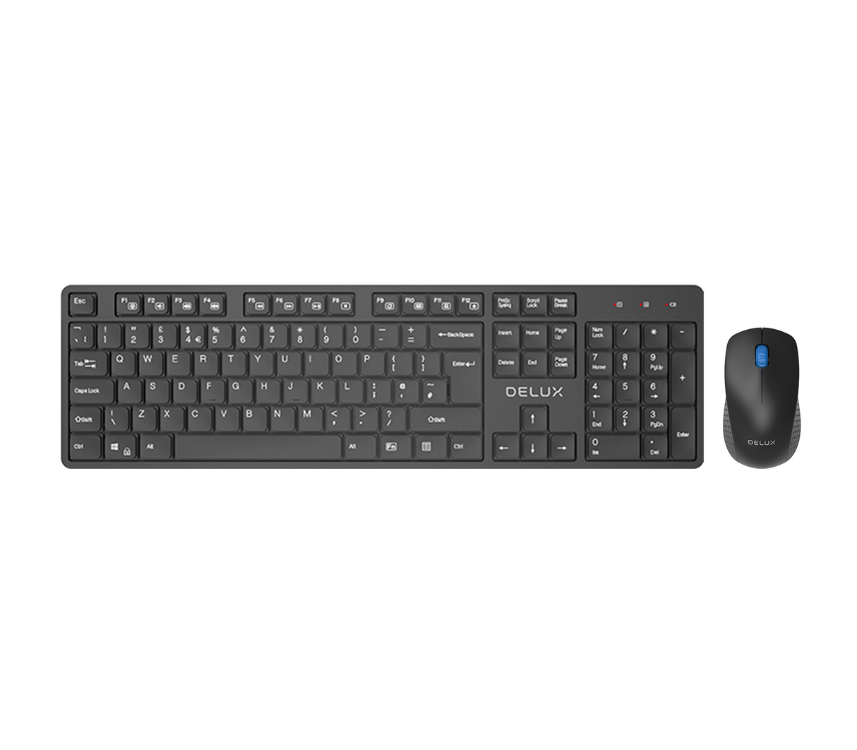 Combo office teclado + mouse USB black Delux