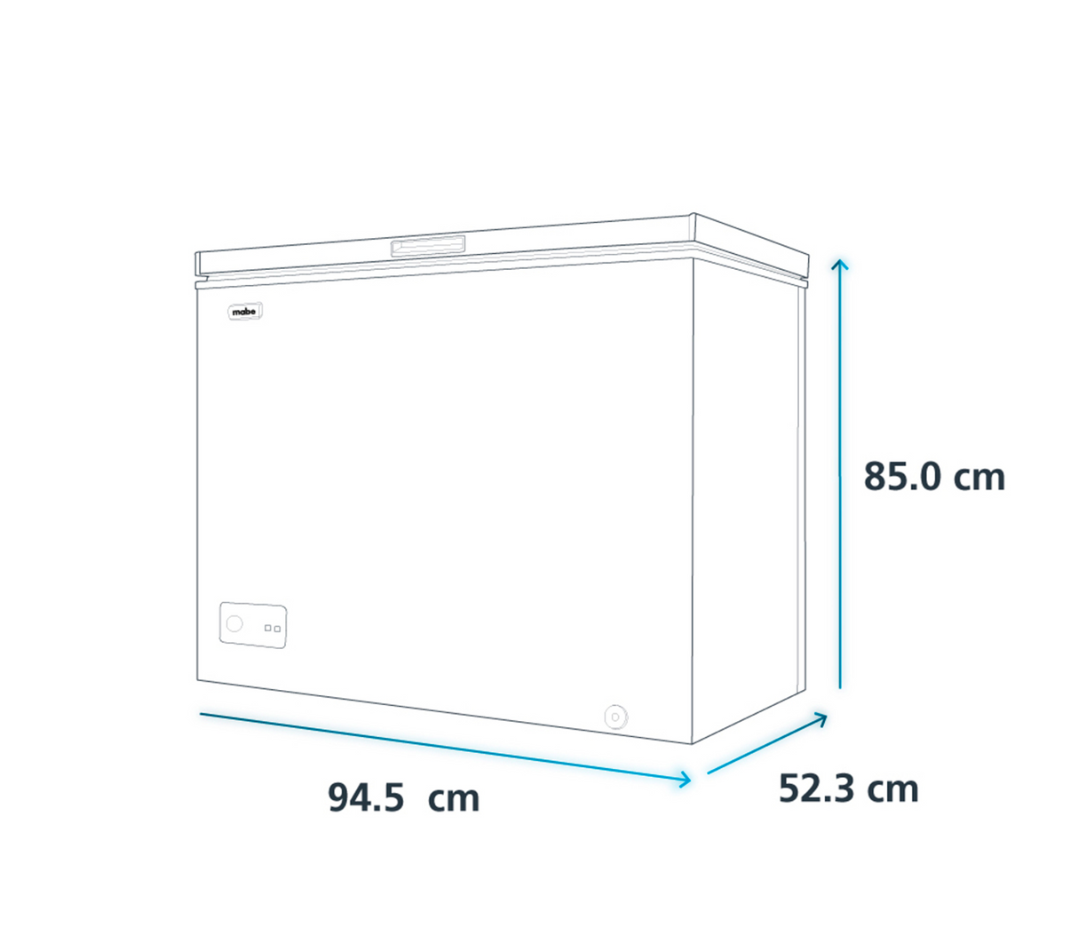Congelador horizontal 188 litros blanco Mabe