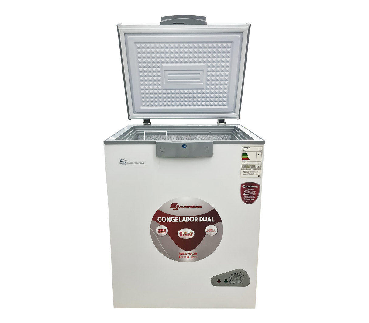 Congelador horizontal interior de aluminio 138 litros SJ Electronics