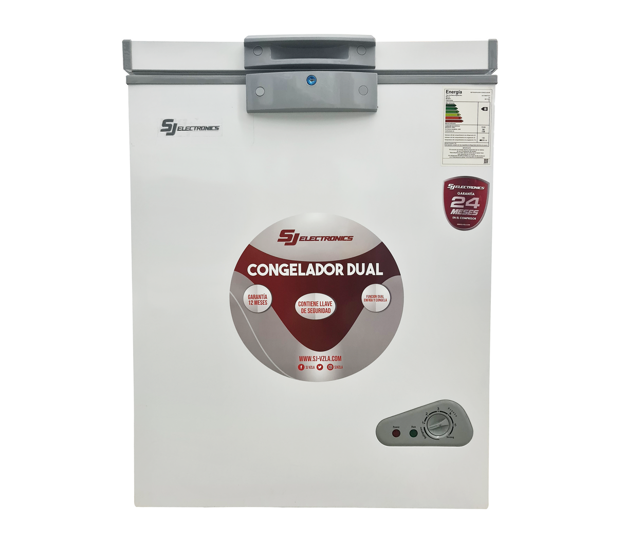 Congelador horizontal interior de aluminio 138 litros SJ Electronics