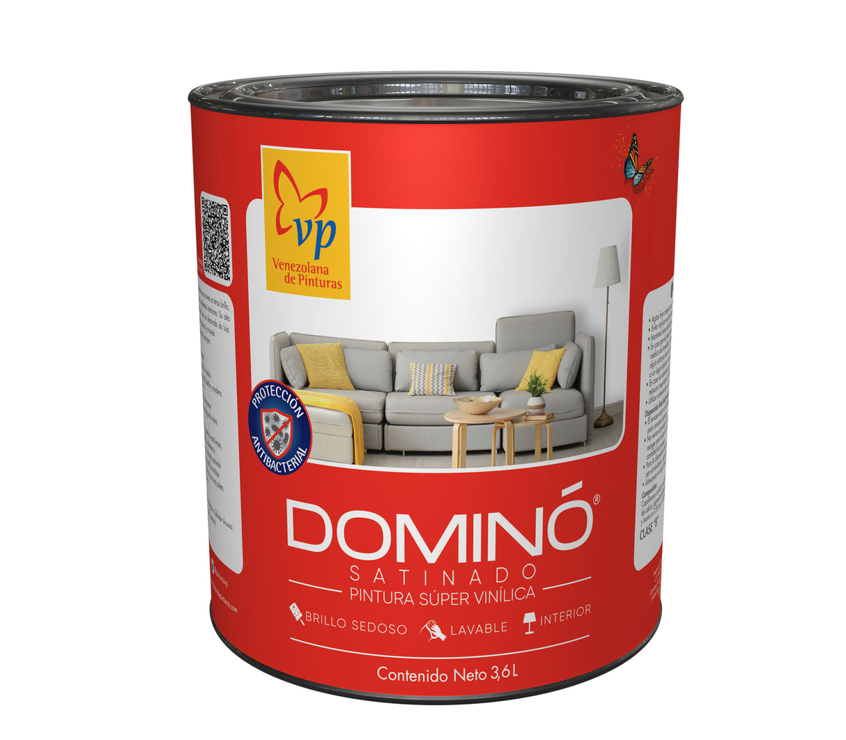 Pintura dominó esmalte satinado interior/exterior clase B Vp
