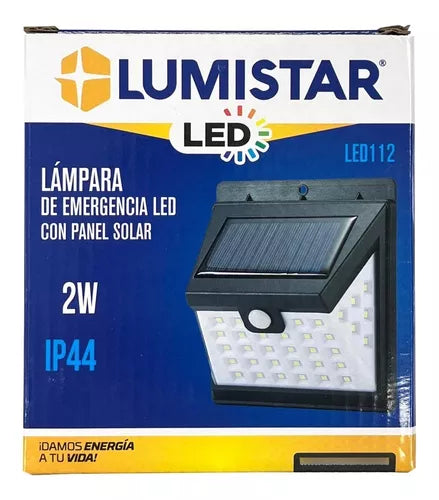 Lámpara de emergencia con panel solar y sensor Lumistar