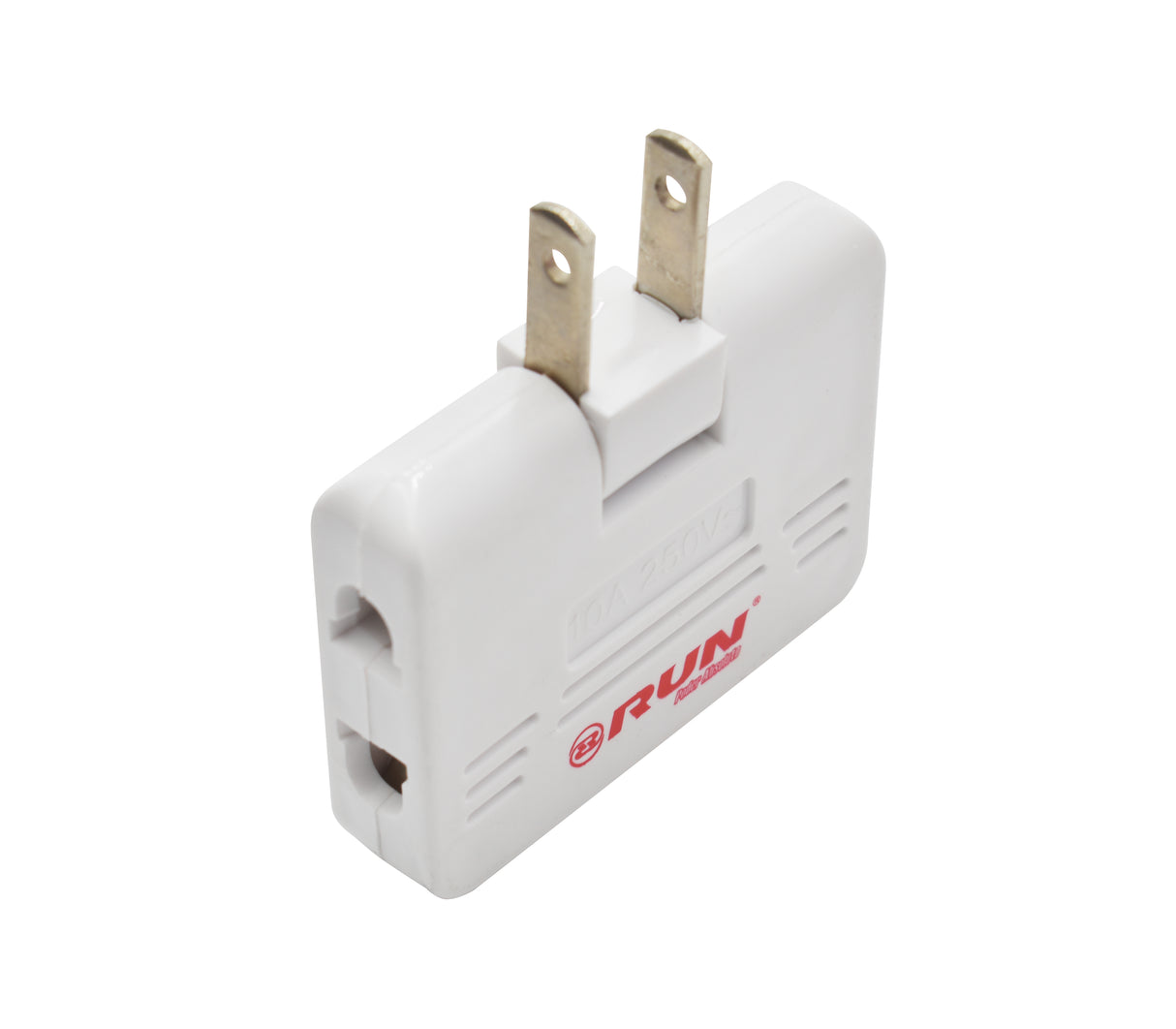 Enchufe convertidor giratorio de 1 a 3/10A-250V Run