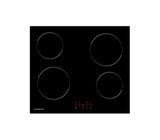 Tope eléctrico 4 hornillas de vidrio 60cm  Gasco