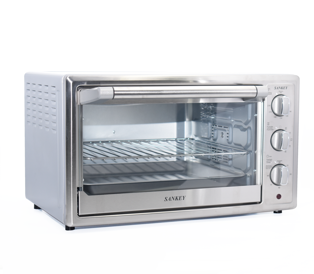 Horno eléctrico, freidora de aire, rostizador y tostador 30 litros Sankey