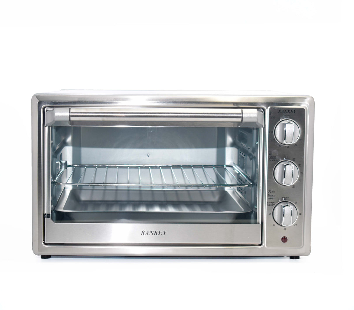 Horno eléctrico, freidora de aire, rostizador y tostador 30 litros Sankey
