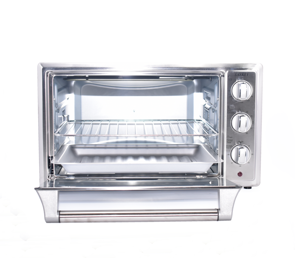 Horno eléctrico, freidora de aire, rostizador y tostador 30 litros Sankey