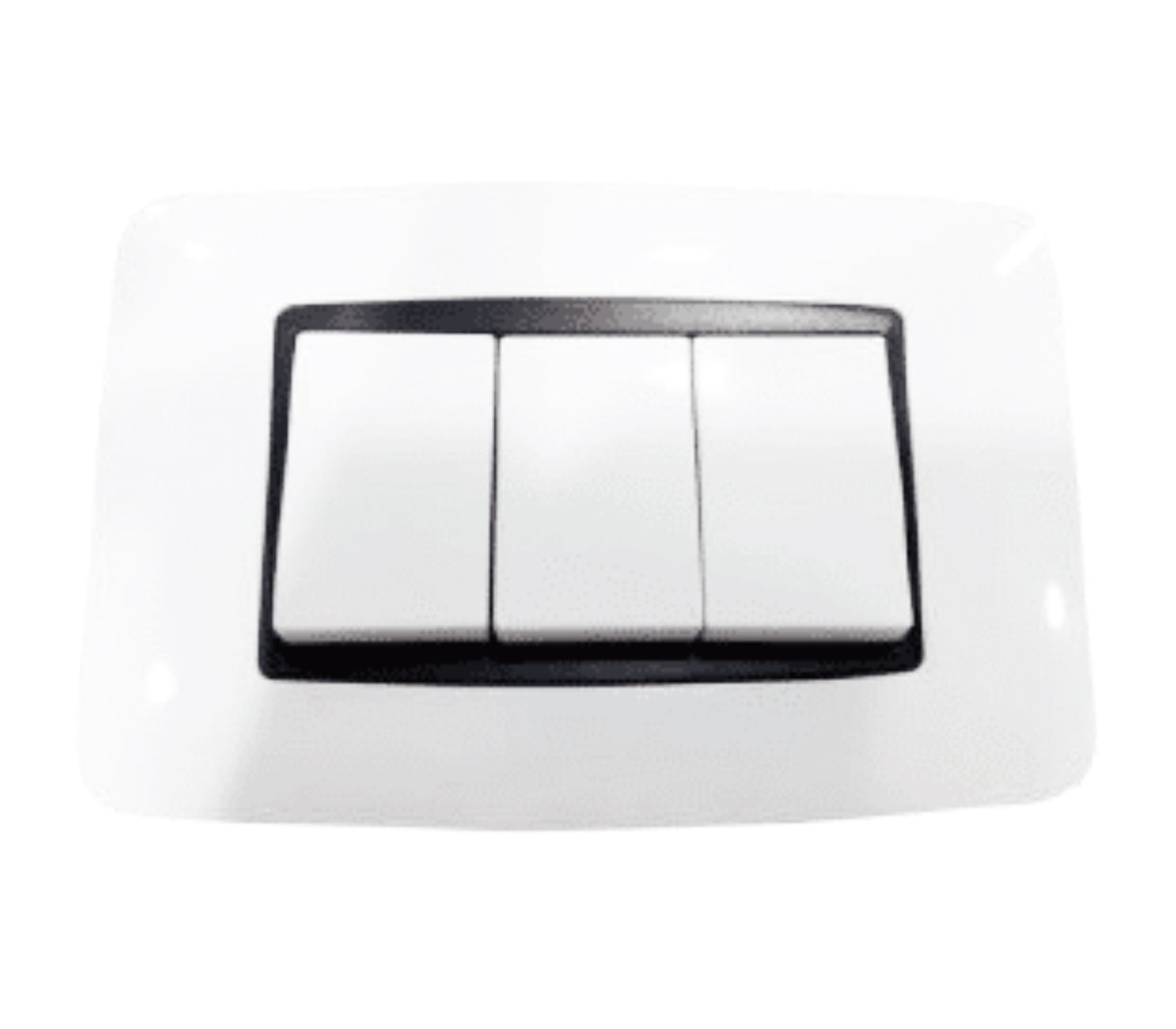 Interruptor triple moderno para empotrar Lumistar
