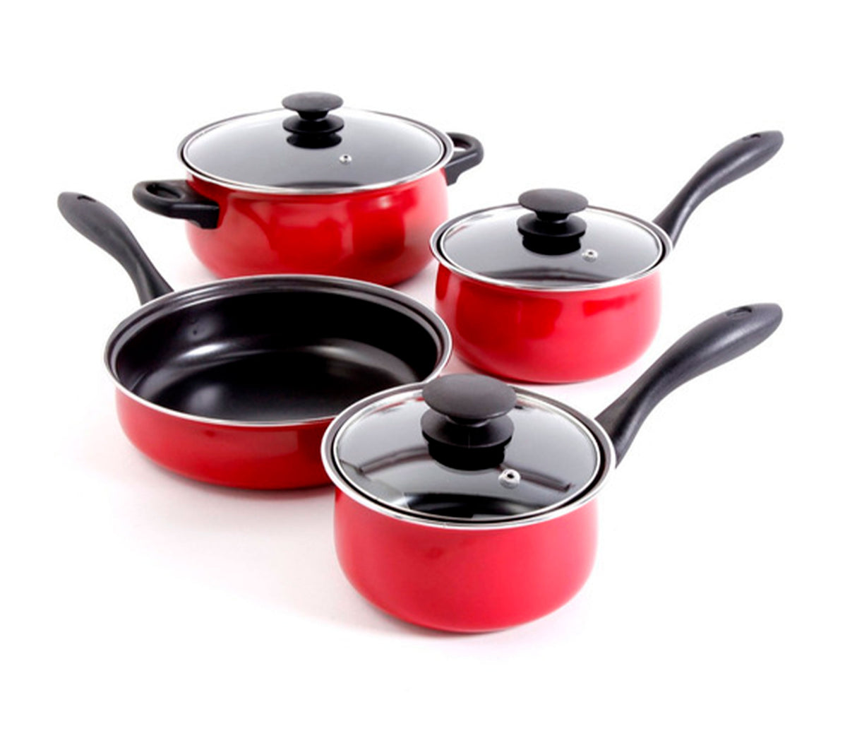 Juego de ollas 7 piezas home rojo Gibson