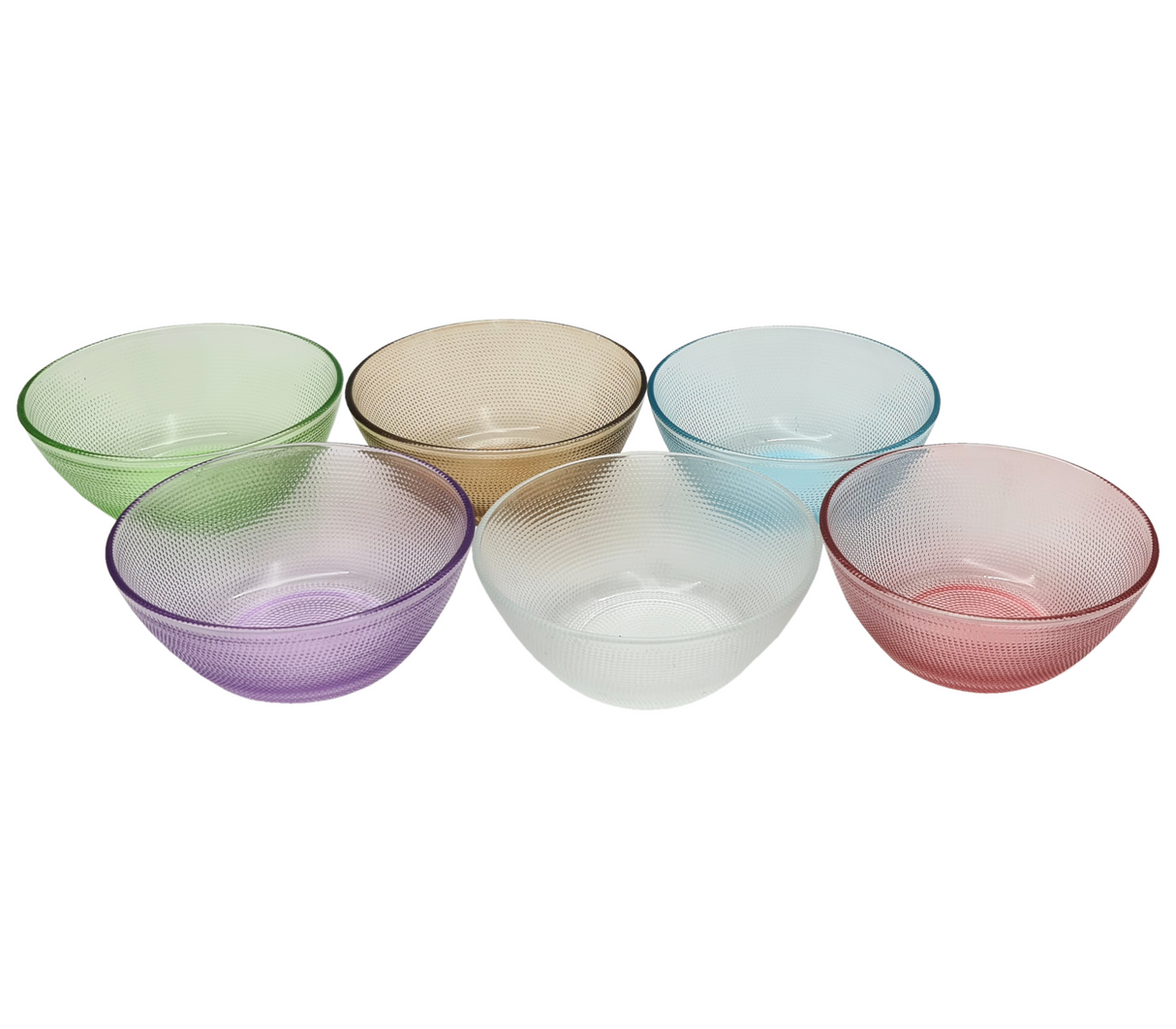 Juego 6 piezas bowls vidrio EK Glassware
