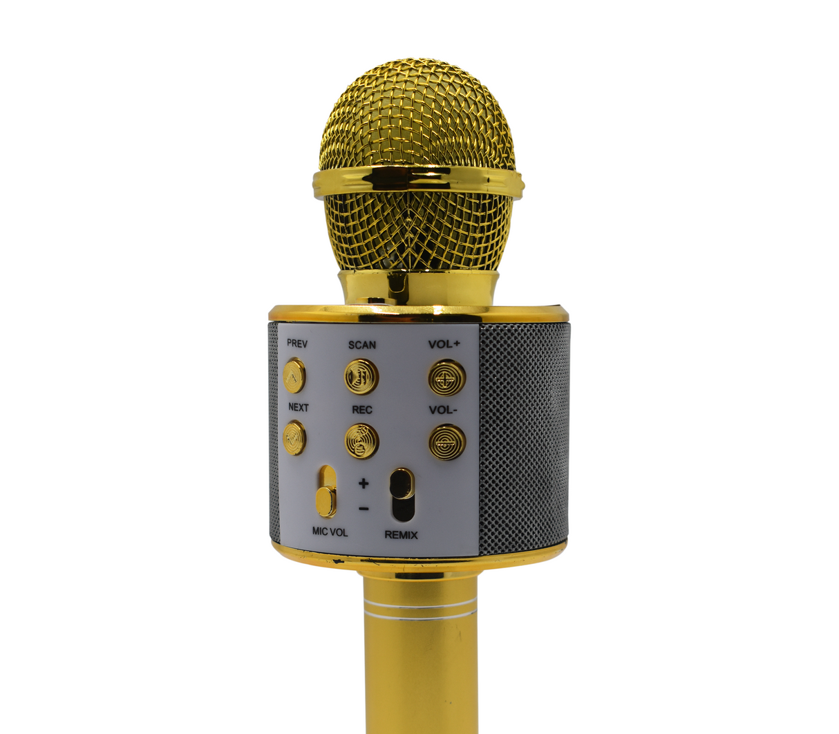 Micrófono inalambrico con Bluetooth dorado Powerfik –