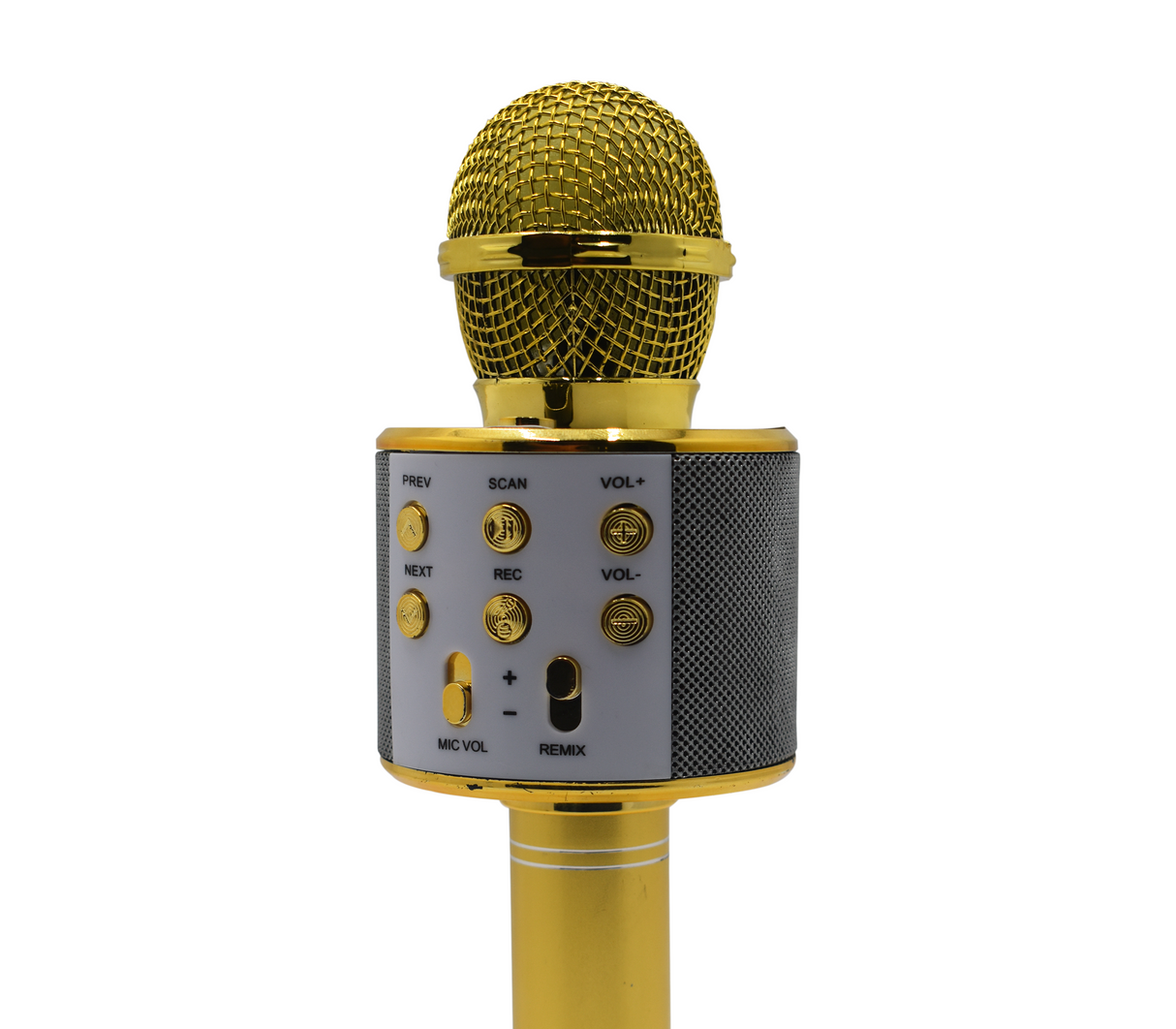 Micr fono inalambrico con Bluetooth dorado Powerfik