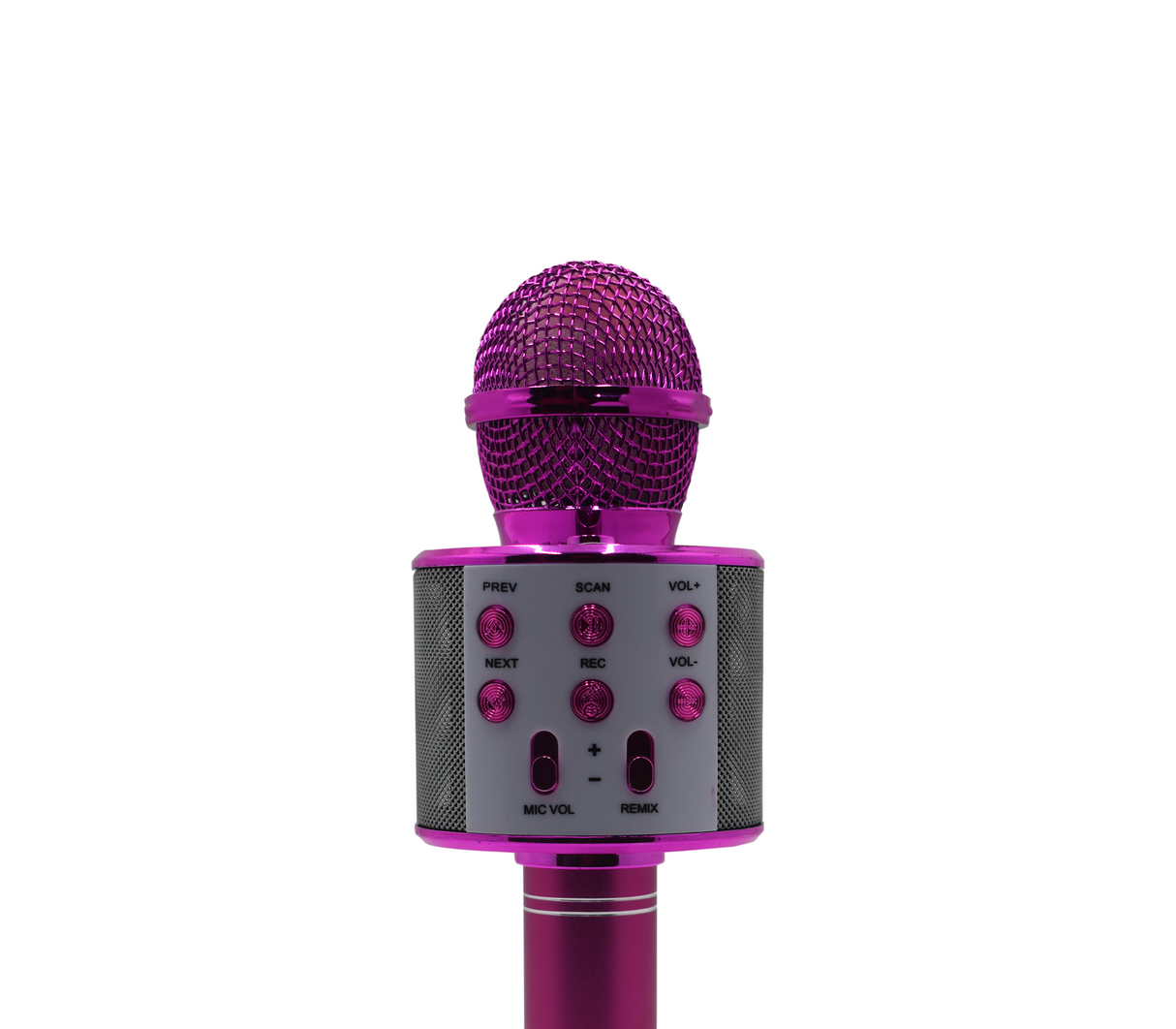 Micrófono inalambrico con Bluetooth fucsia Powerfik