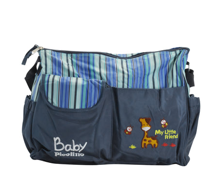 Pañalera 15.75X12X5.5" con lineas 100%Polyester Baby Picolino