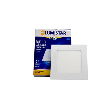 Panel LED cuadrado empotrable 9w 145m Lumistar