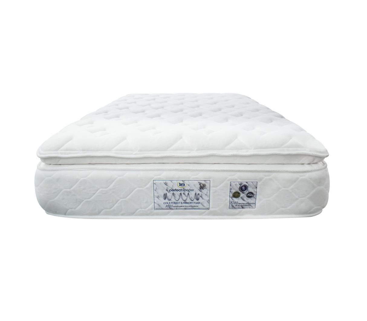 Colchón Matrimonial (140cm X  190cm) Perfect Sleep 1 Pillow Memory Foam Encapsulado Serta