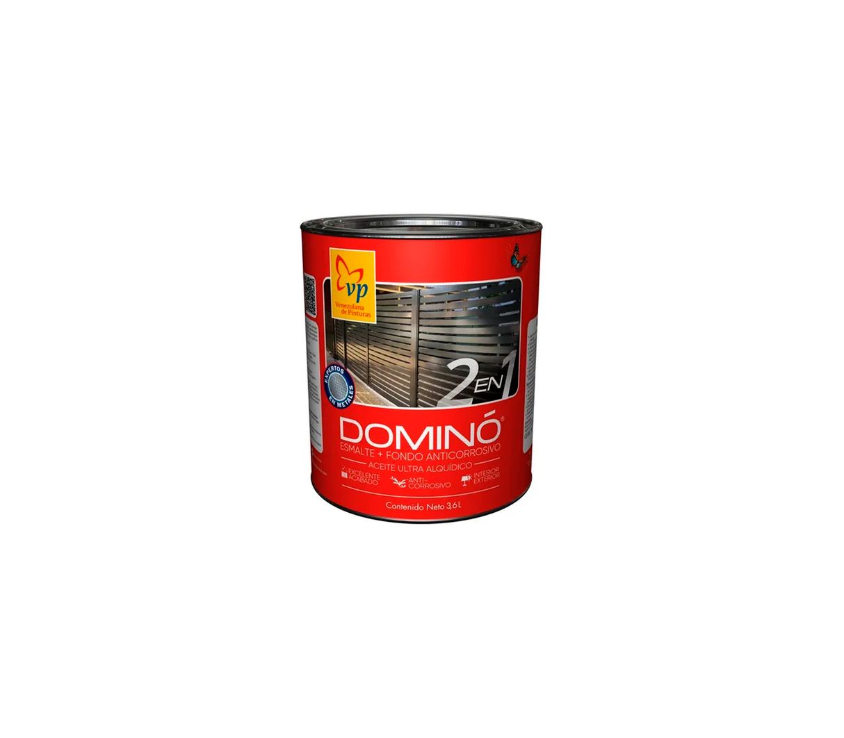 Pintura Domino Esmalte 2 en 1 Mate Int/Ext Clase B Vp