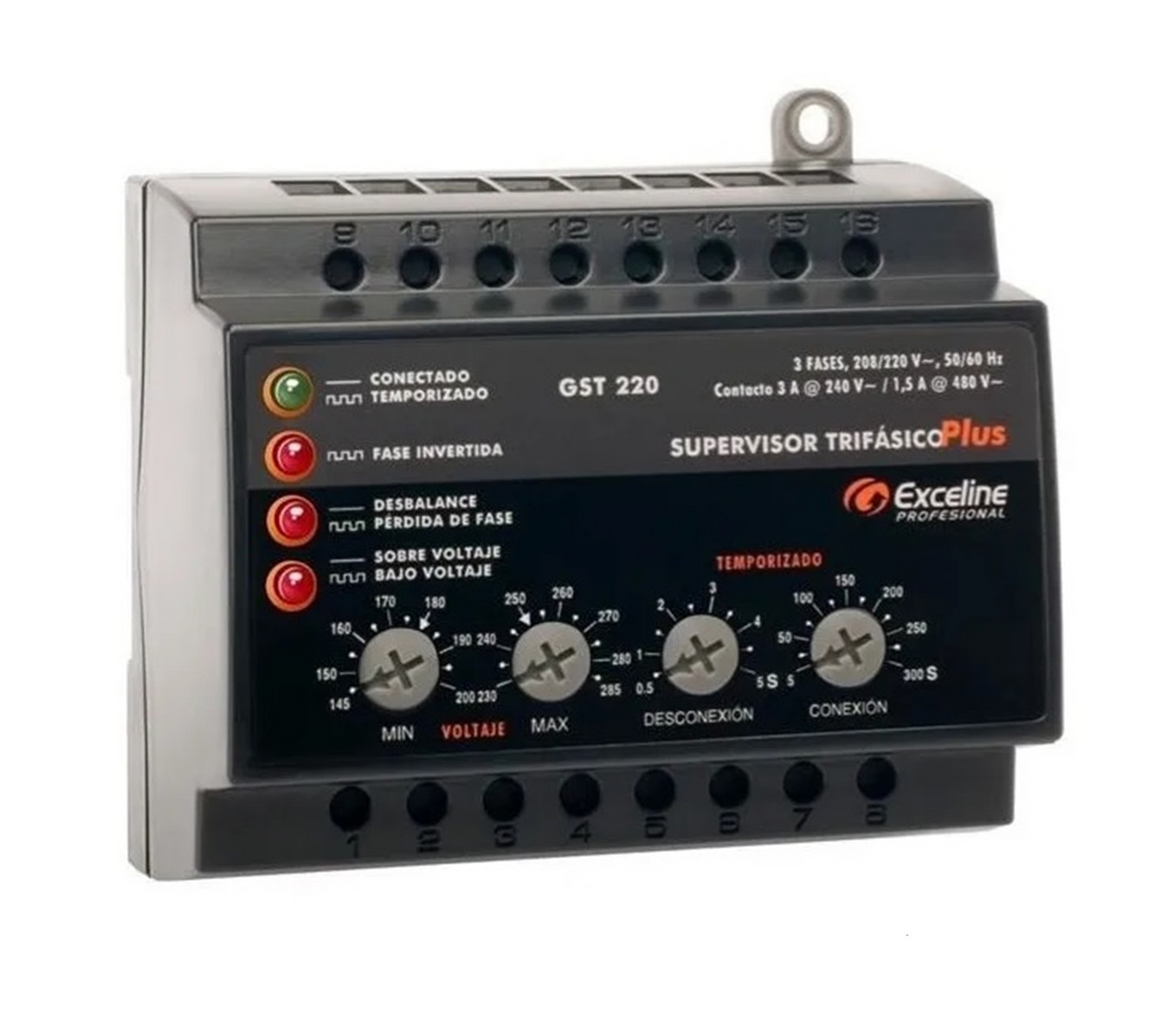 Protector supervisor trifásico plus 220V Exceline