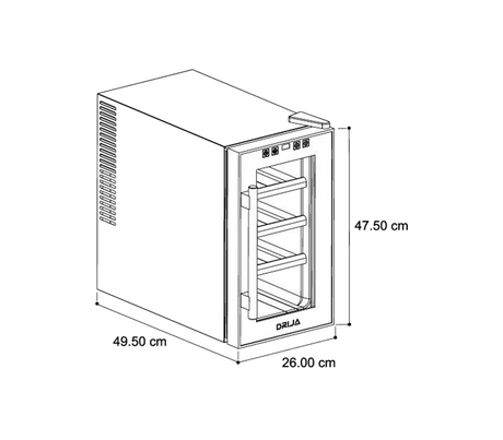 Vinera termoeléctrica 8 botellas Rosso Drija