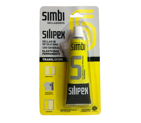 Sellador de silicón en tubo Silipex