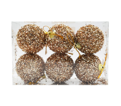 Set de 6 bolas 6cm color champagne Gtronic