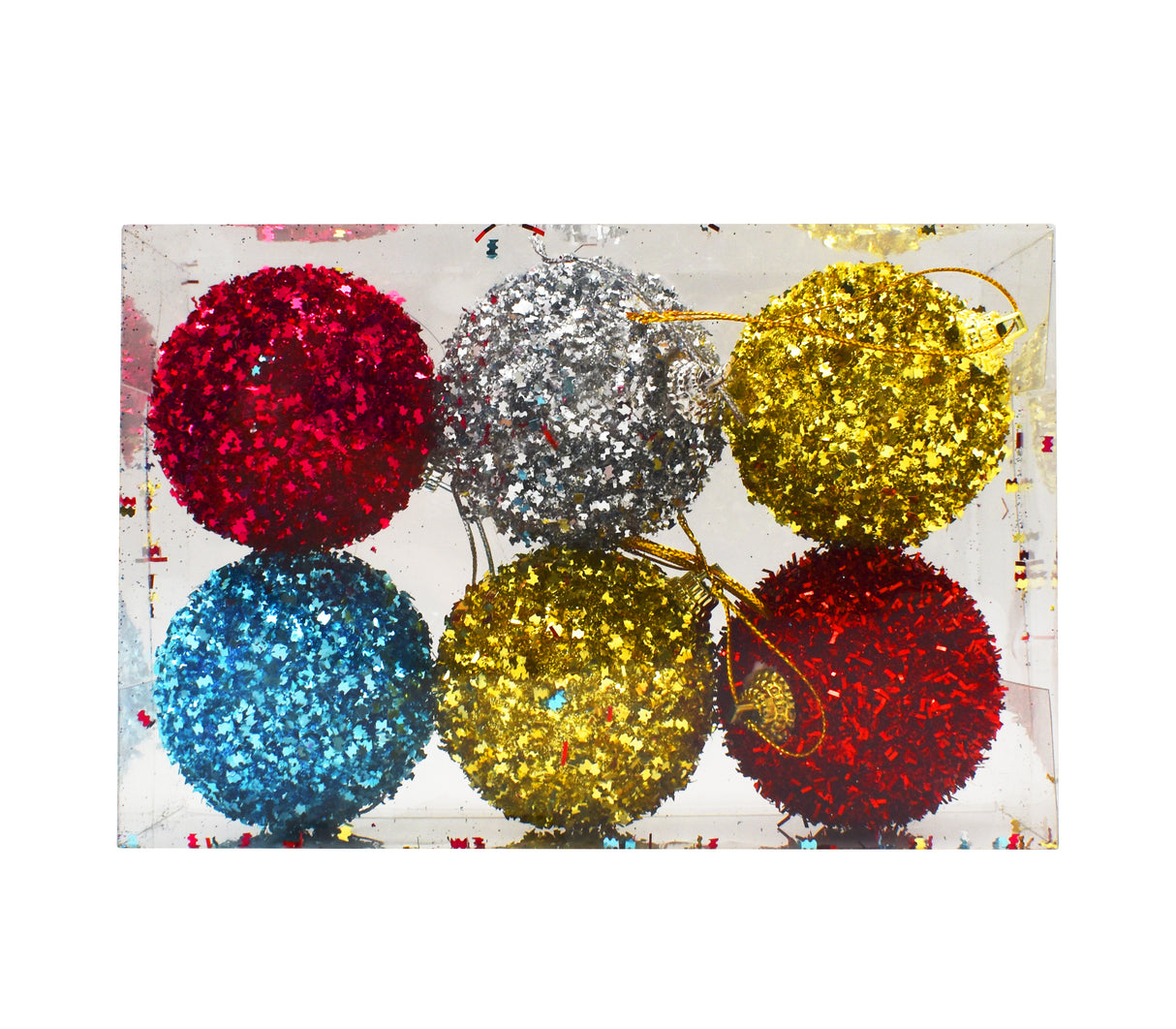 Set de 6 bolas 6cm colores surtidos Gtronic