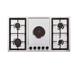 Tope de cocina dual 5 hornillas 30 cm acero verona Drija