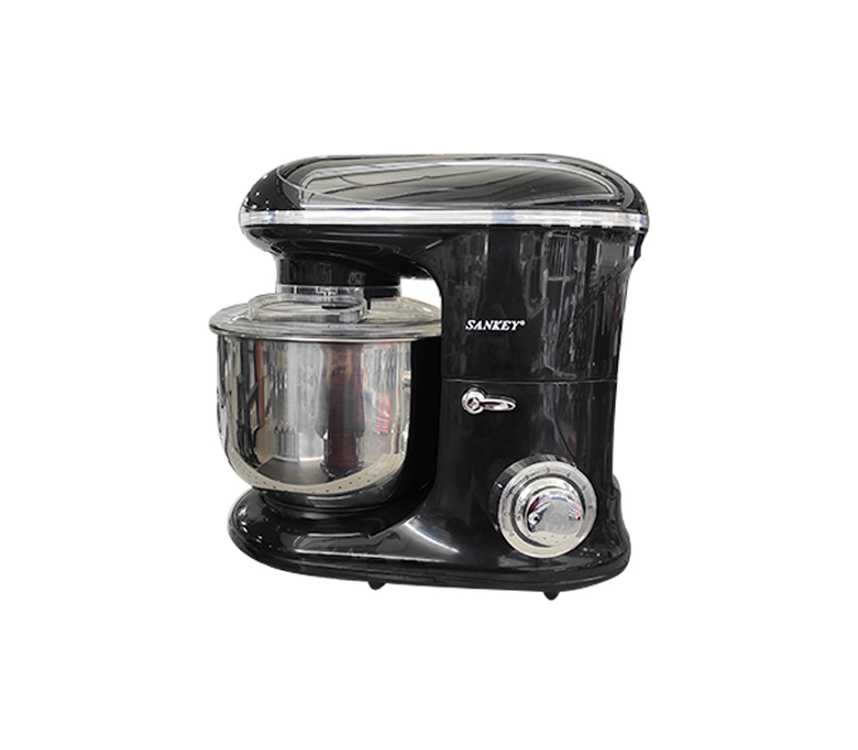 Batidora de pedestal 6V 5.5 litros taza acero negra 1200W Sankey