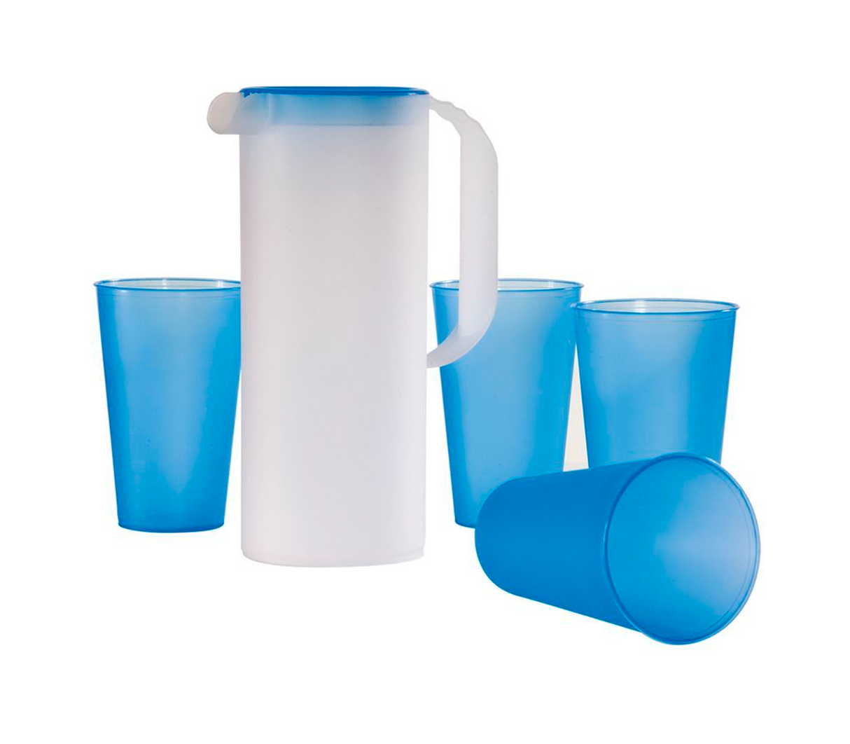 Jarra fashion con 4 vasos Alfa hogar