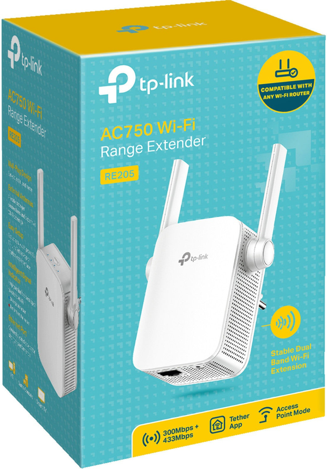 Extensor de Rango AC750 Dualband RE205 TP-LINK