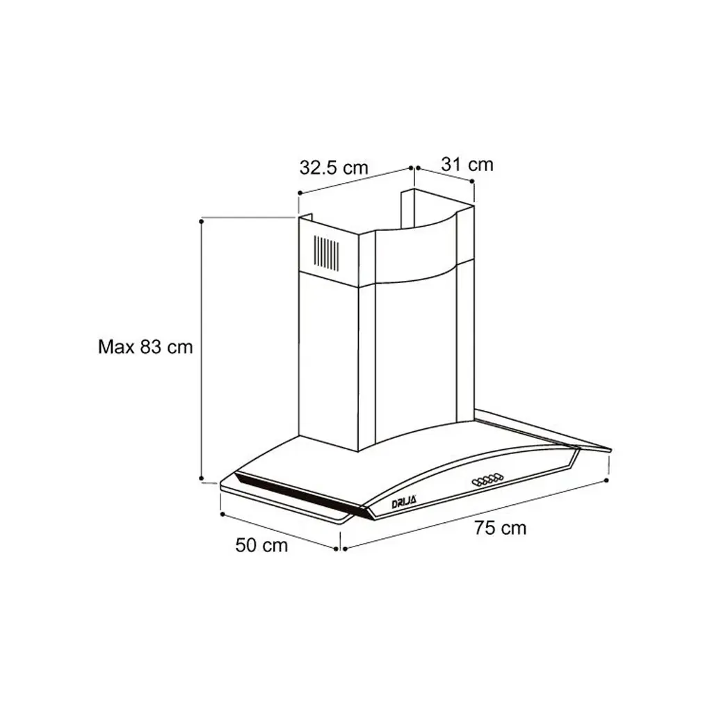 GALAXY76-AC Campana Galaxy 76cm acero Drija 4.webp