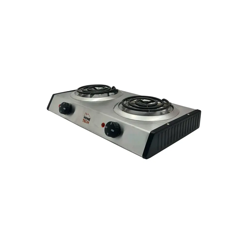 HT010 Cocinita eléctrica 2 hornillas acero inoxidable 2000W Home Tech2.webp