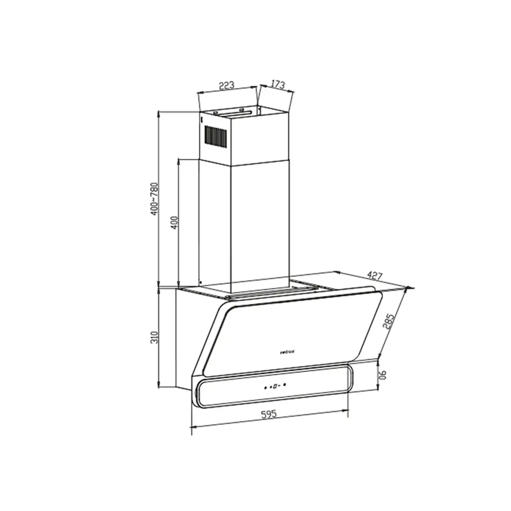 CAMP-AURA60.NG Campana Aura 60cm acero Vetrux 2.webp